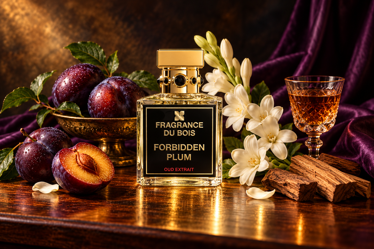 Forbidden Plum Oud Extrait by Fragrance Du Bois: A Still Life After Dark