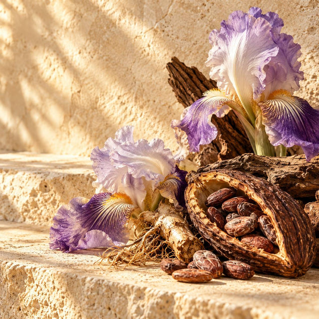 Christophe Laudamiel — original RichandLuxe perfumer editorial still-life on warm ivory stone