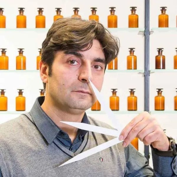 Portrait of Cristian Calabro, perfumer.