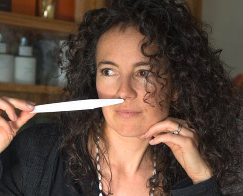 Portrait of Delphine Thierry, perfumer.