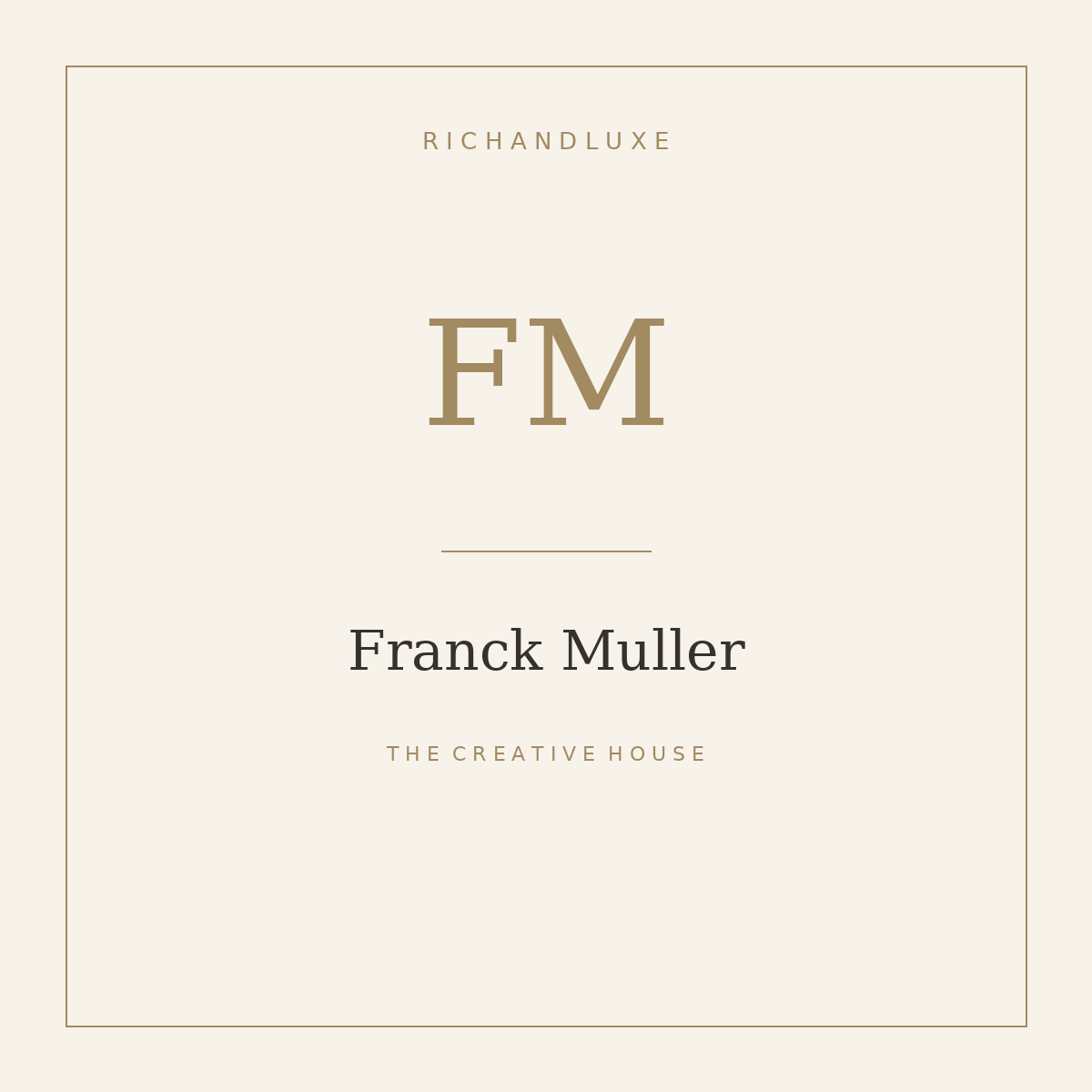 RichandLuxe typographic editorial for Franck Muller.