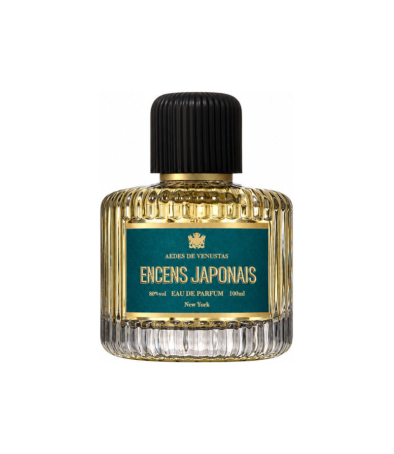 AEDES DE VENUSTAS ENCENS JAPONAIS — authentic full fragrance bottle on pure white