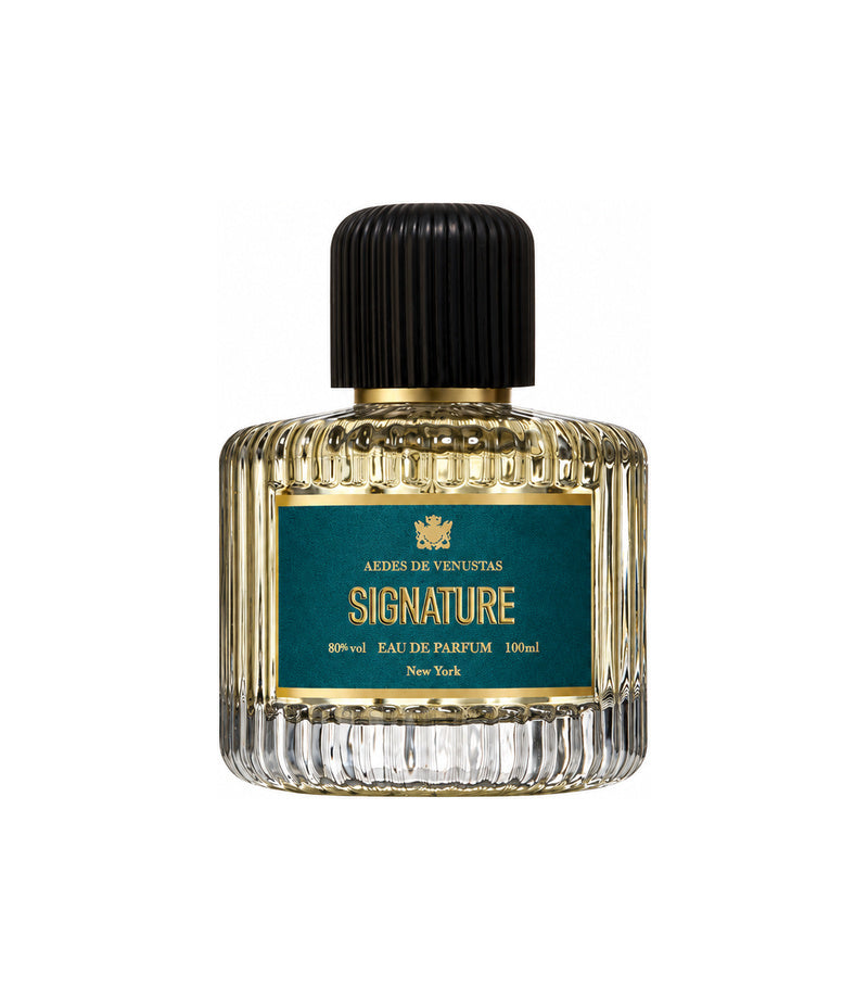 AEDES DE VENUSTAS SIGNATURE — authentic full fragrance bottle on pure white