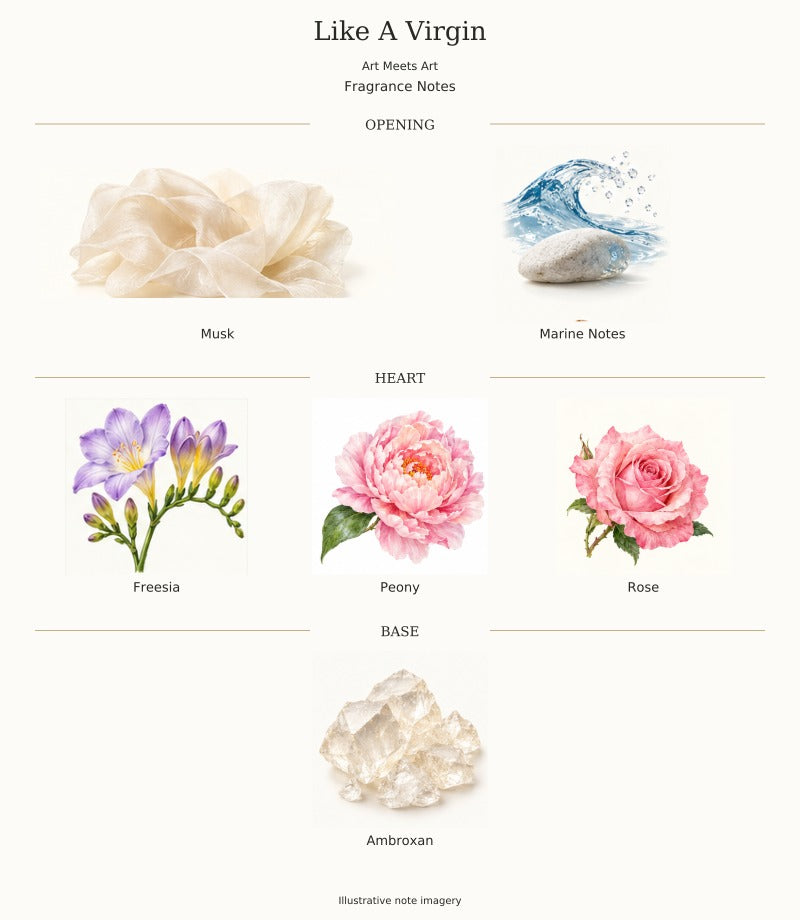 Like A Virgin by Art Meets Art — complete fragrance notes, illustrative artwork