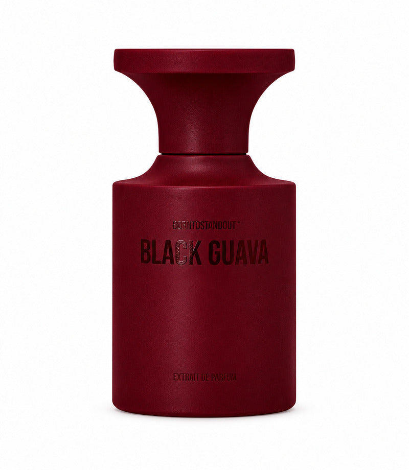 BLACK GUAVA by BORNTOSTANDOUT authentic original bottle on a pure white background