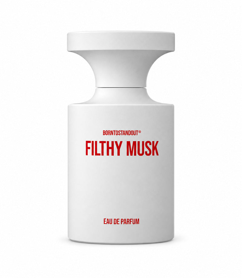 FILTHY MUSK by BORNTOSTANDOUT authentic original bottle on a pure white background