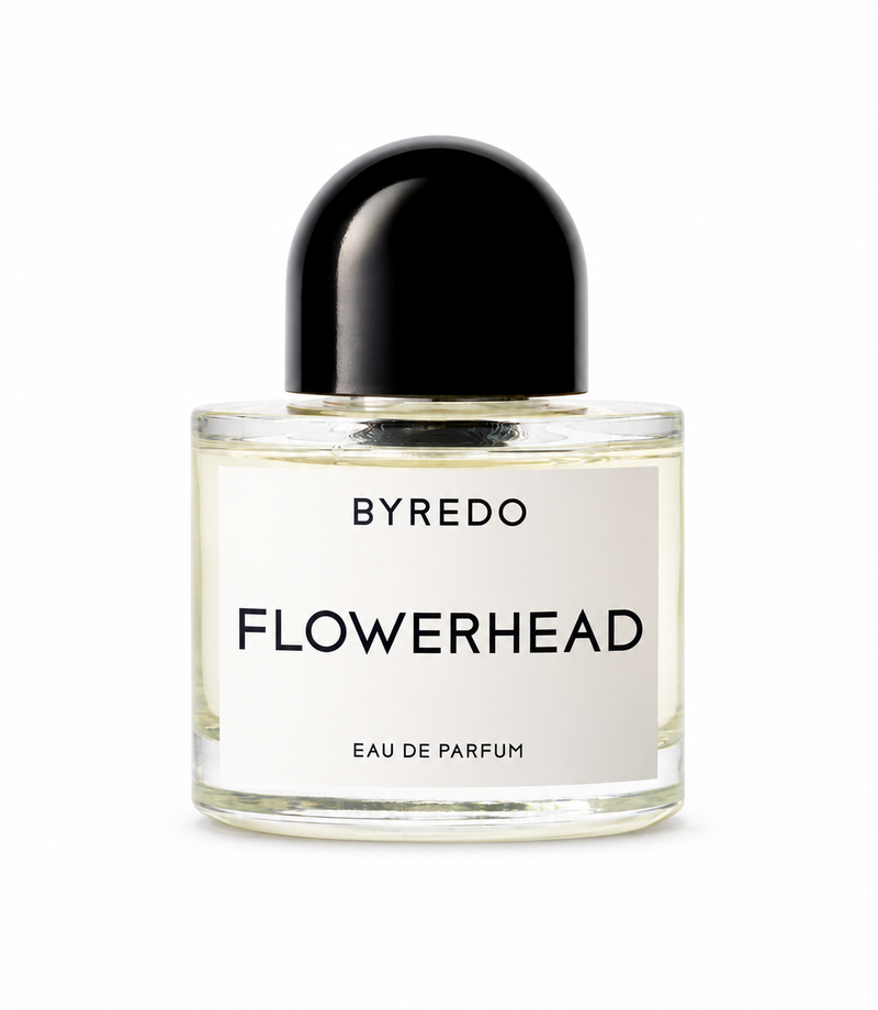 Byredo FLOWERHEAD bottle on a clean white background