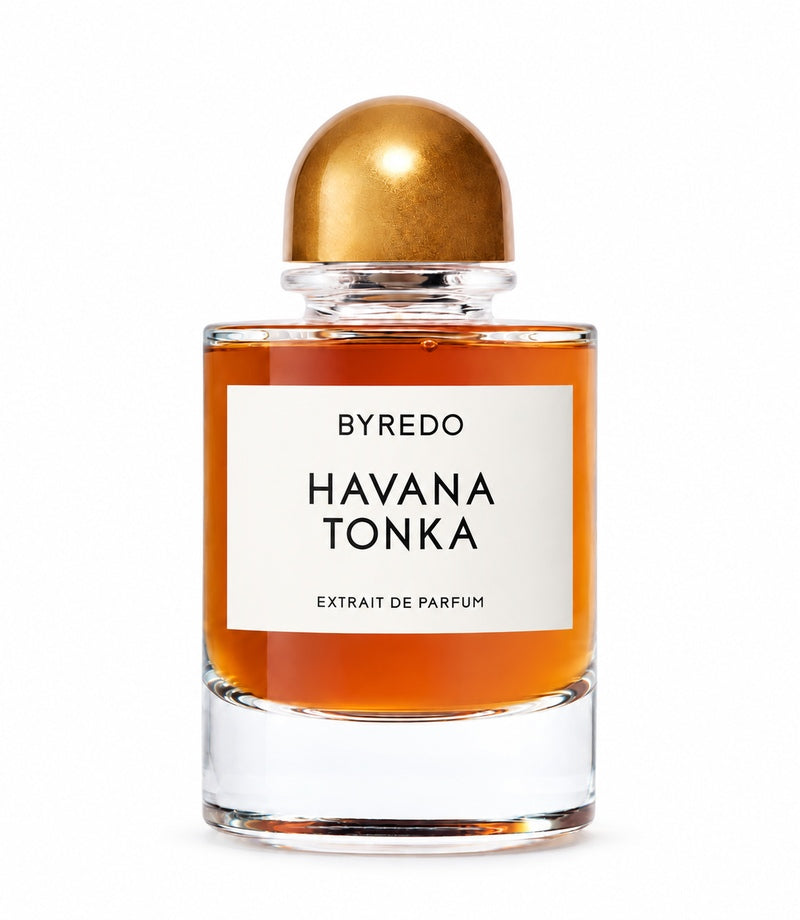 Byredo HAVANA TONKA bottle on a clean white background