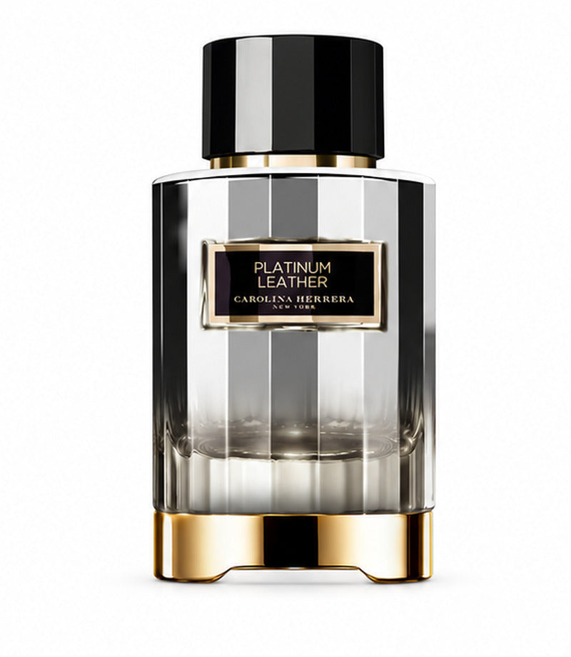 PLATINUM LEATHER by CAROLINA HERRERA authentic original bottle on a pure white background