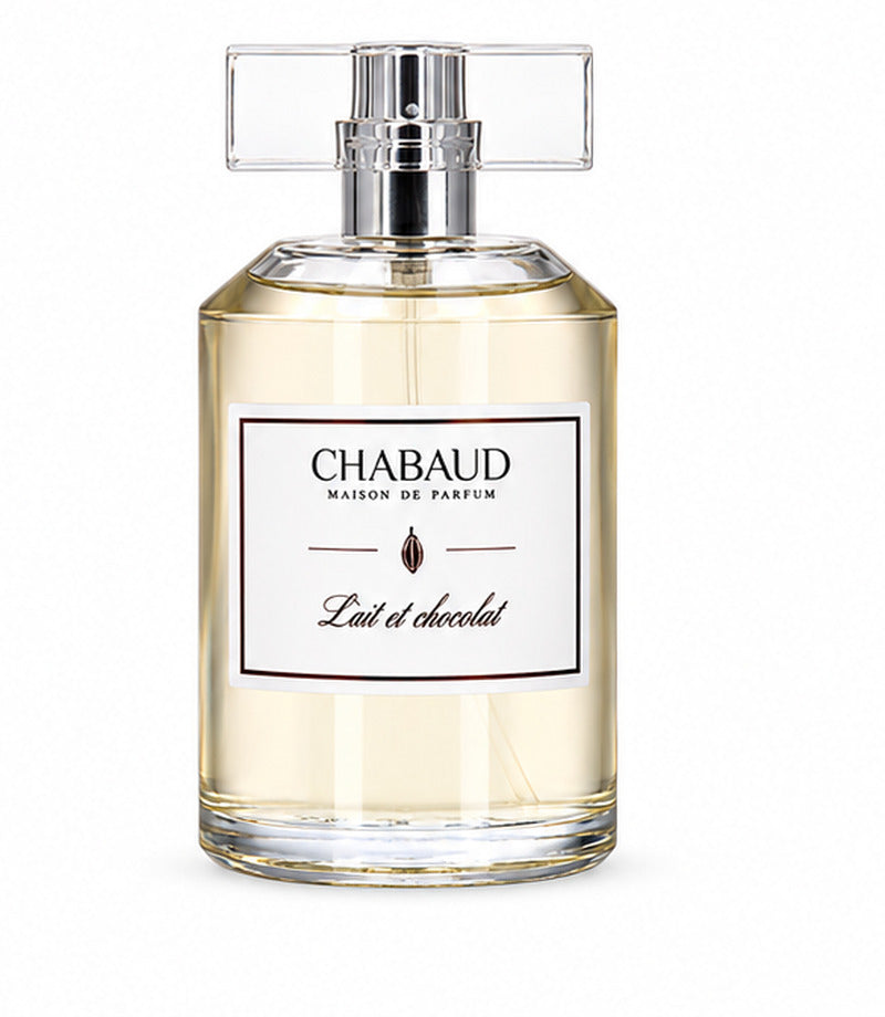 LAIT ET CHOCOLAT authentic original bottle on a pure white background