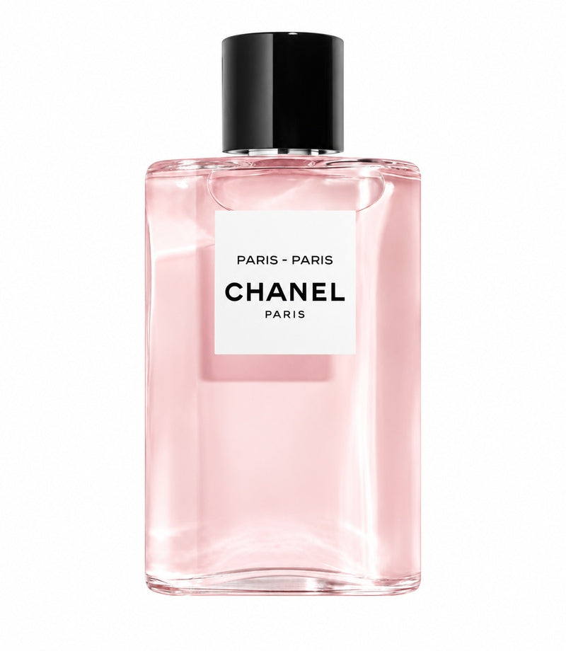 CHANEL Paris–Paris Eau de toilette original bottle on pure white background