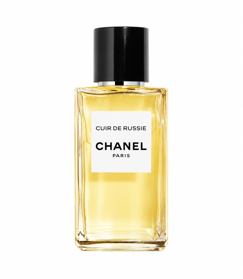 CHANEL Cuir de Russie Eau de parfum original bottle on pure white background