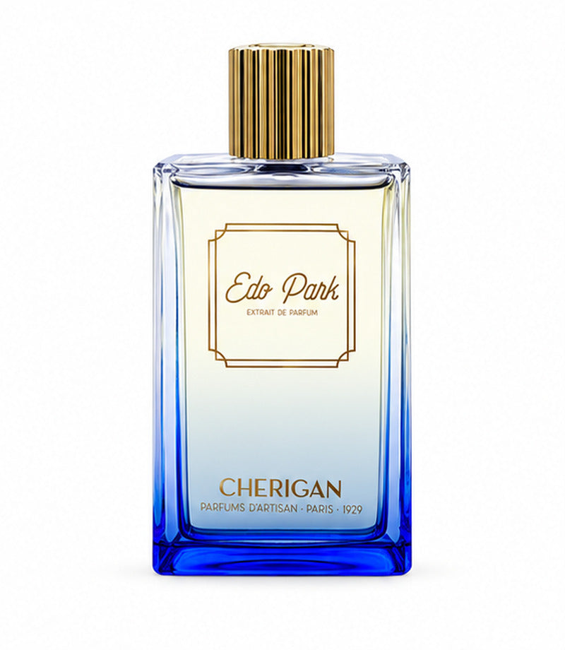 EDO PARK by CHERIGAN PARIS authentic original bottle on a pure white background