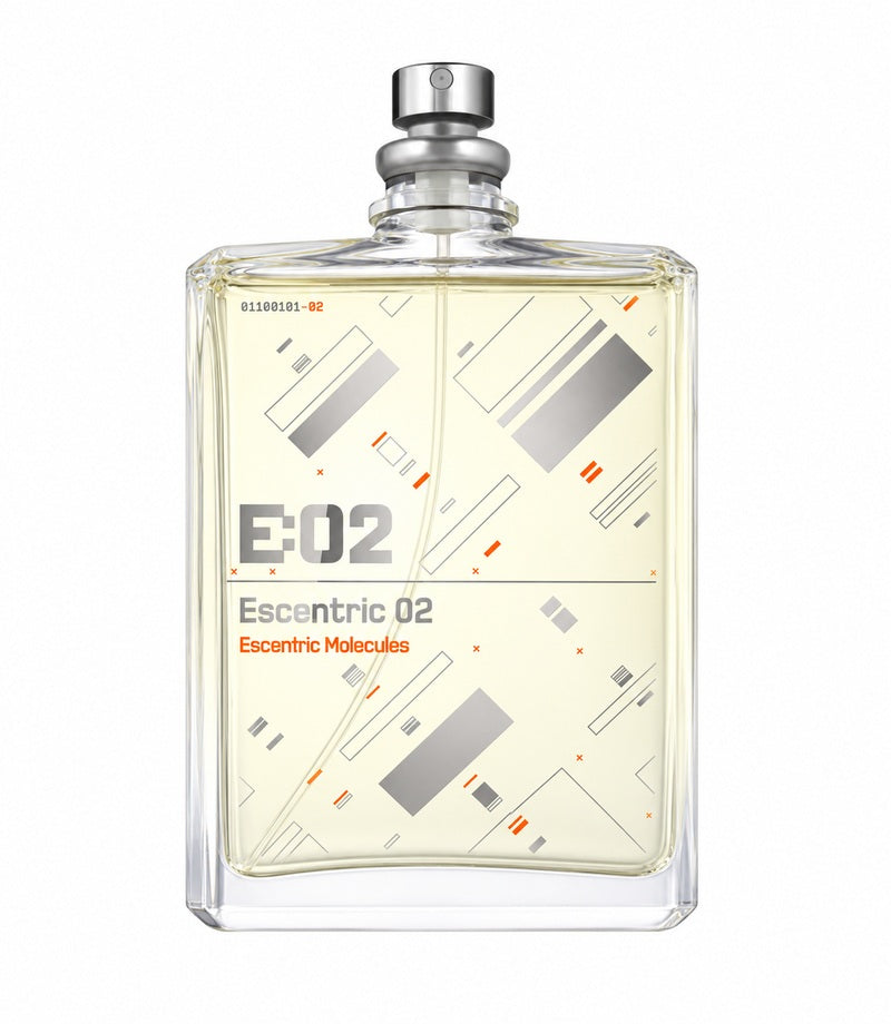 ESCENTRIC 02 by Escentric Molecules original full bottle on pure white