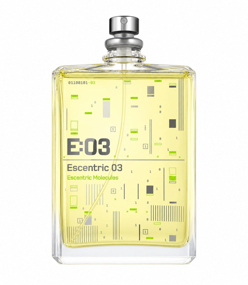 ESCENTRIC 03 by Escentric Molecules original full bottle on pure white