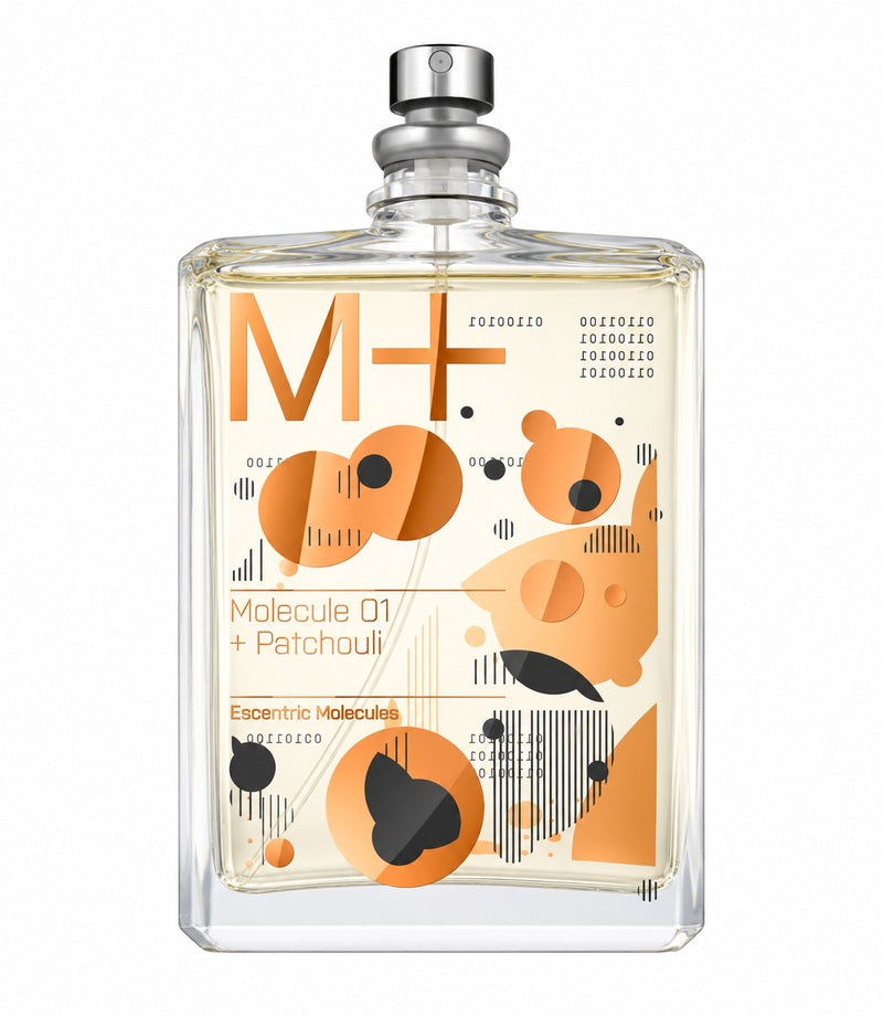 MOLECULE 01 + PATCHOULI by Escentric Molecules original full bottle on pure white