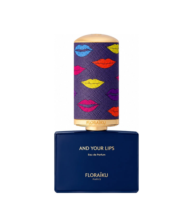 AND YOUR LIPS by FLORAIKU PARIS — original fragrance bottle on pure white