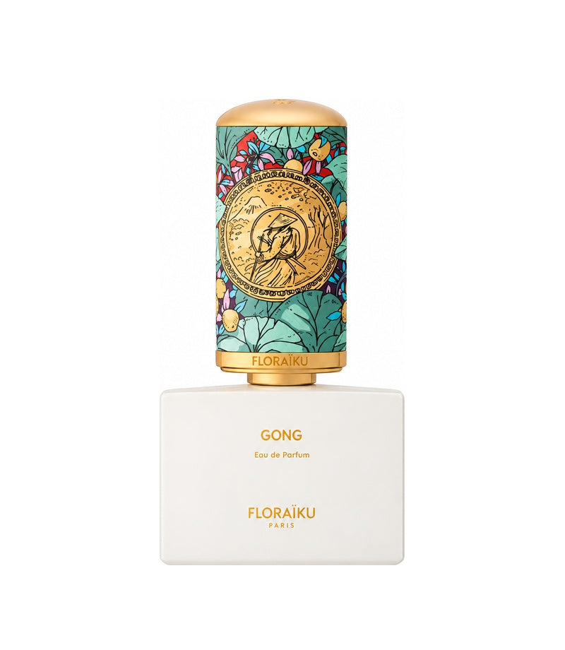 GONG by FLORAIKU PARIS — original fragrance bottle on pure white