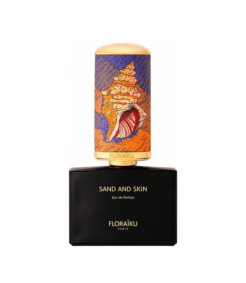 SAND AND SKIN by FLORAIKU PARIS — original fragrance bottle on pure white