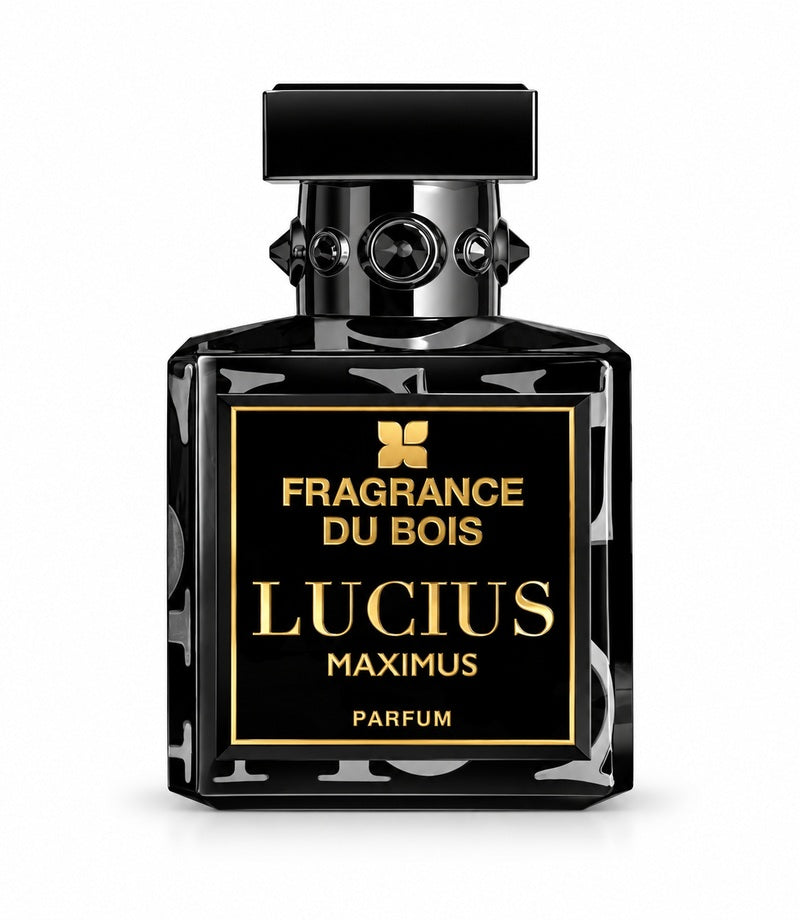 LUCIUS MAXIMUS by Fragrance Du Bois — original bottle on white background