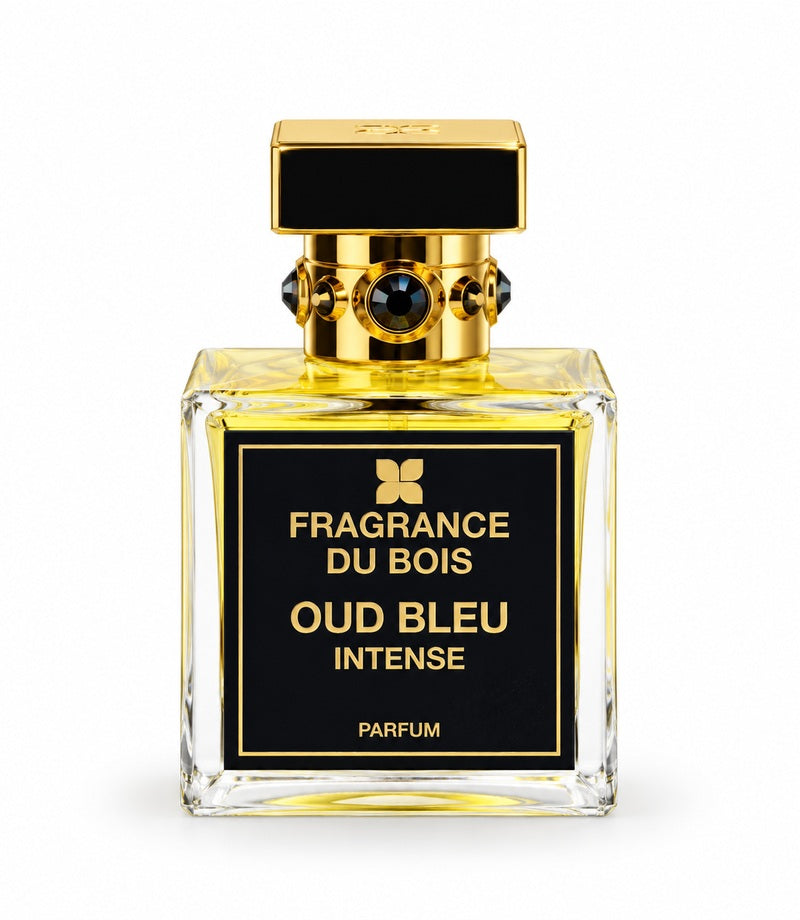 OUD BLEU INTENSE by Fragrance Du Bois — original bottle on white background