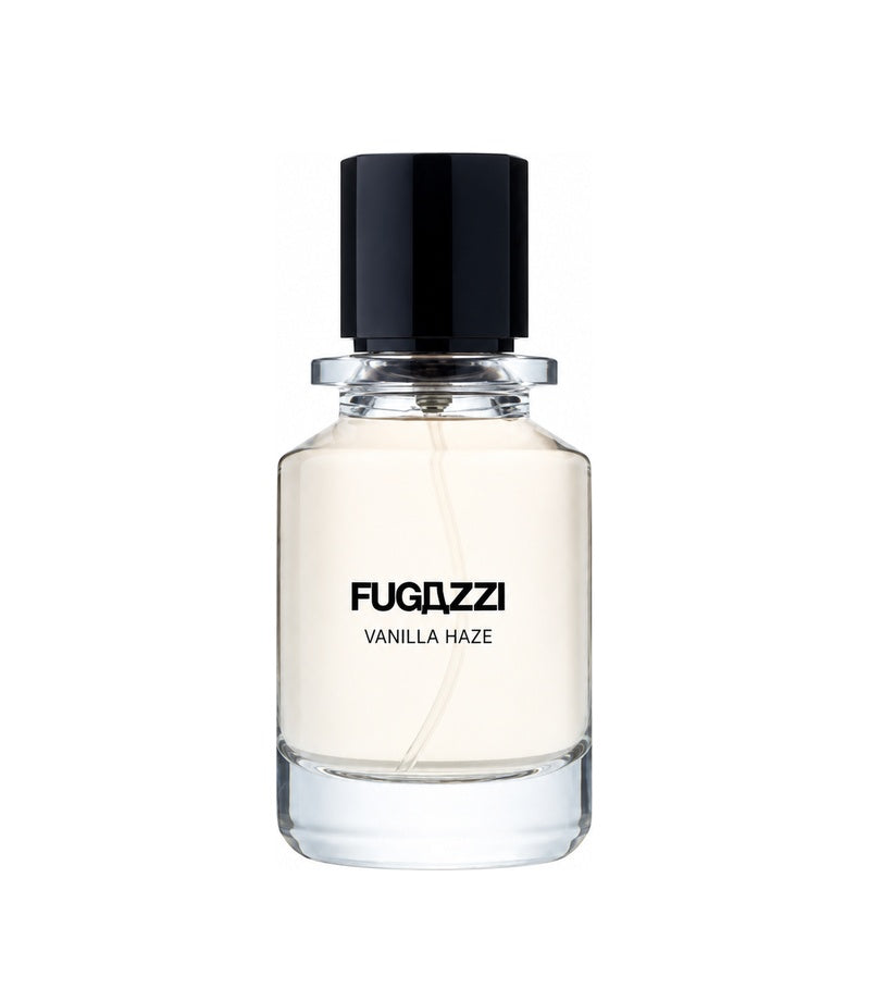 VANILLA HAZE EXTRAIT by FUGAZZI — original fragrance bottle on pure white