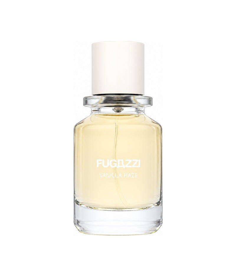 VANILLA HAZE by FUGAZZI — original fragrance bottle on pure white