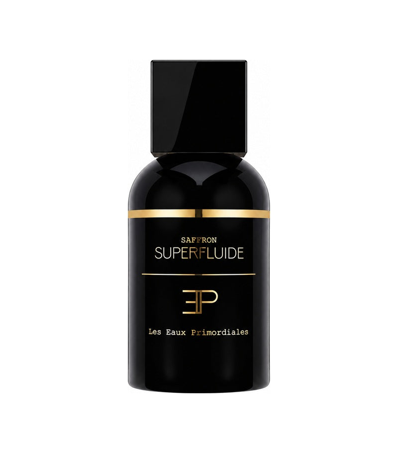 LES EAUX PRIMORDIALES SAFFRON SUPERFLUIDE authentic full bottle on pure white