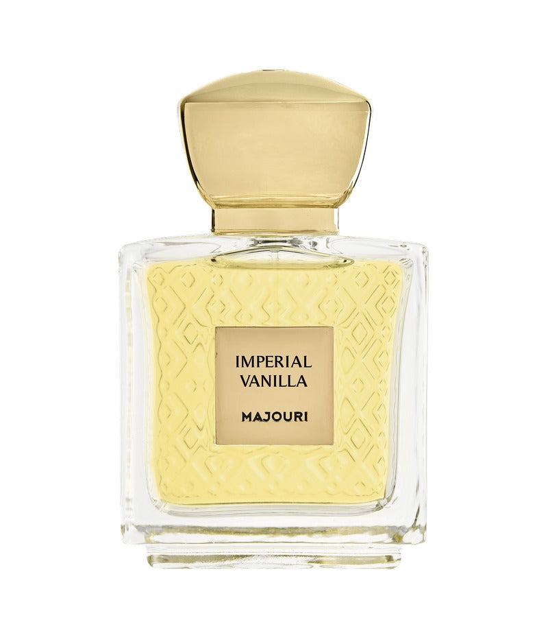 Imperial Vanilla by Majouri — authentic full bottle on white