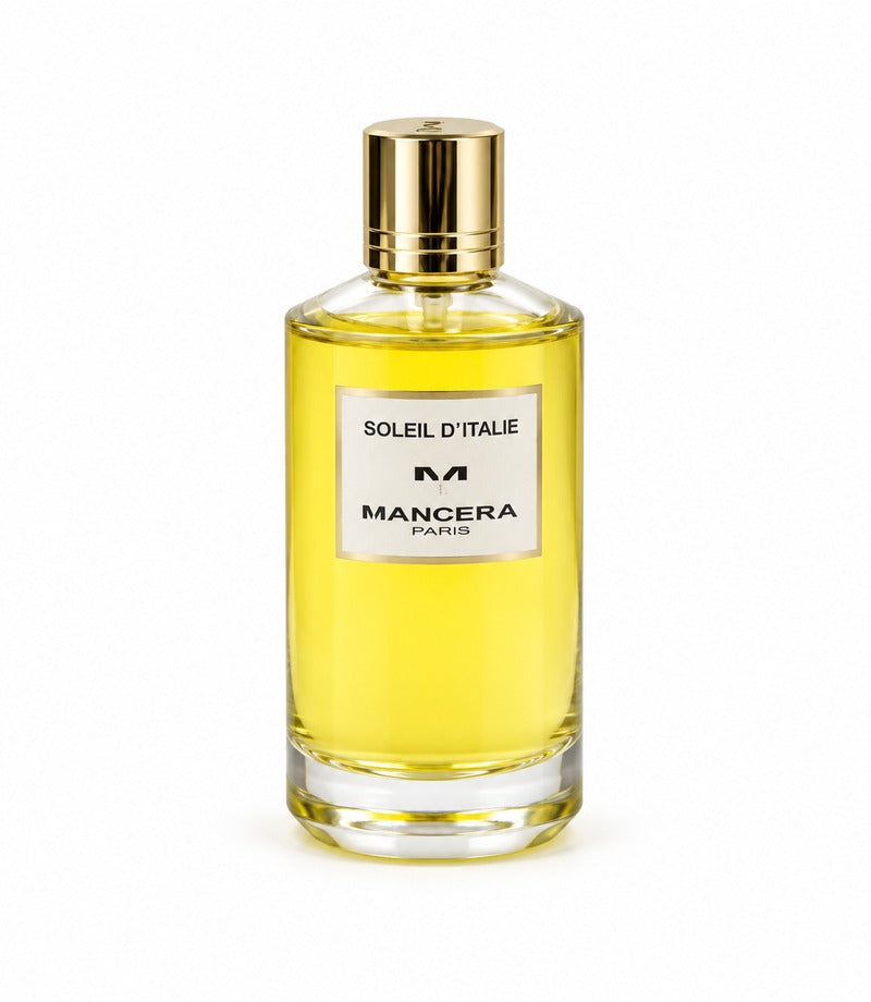 Soleil d’Italie by MANCERA, authentic original bottle on white