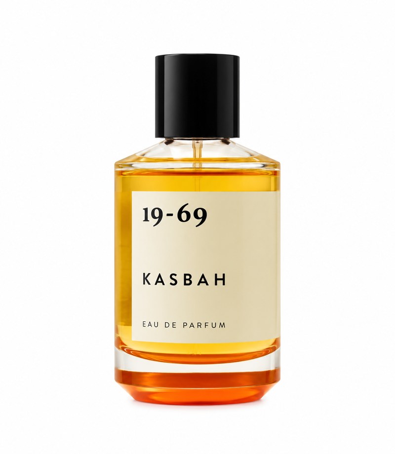 NINETEEN SIXTY NINE 19-69 KASBAH — original fragrance bottle on pure white