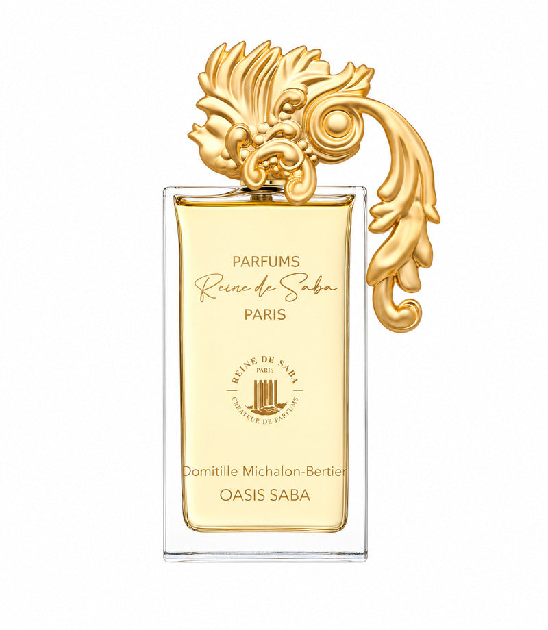 Oasis Saba by Reine de Saba — authentic original fragrance bottle on white