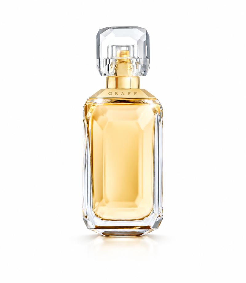 Graff Lesedi La Rona V Eau de Parfum bottle on pure white