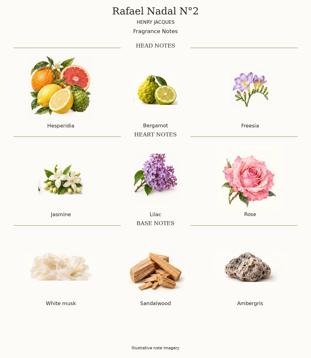 RAFAEL NADAL NO 2 by Henry Jacques complete fragrance notes
