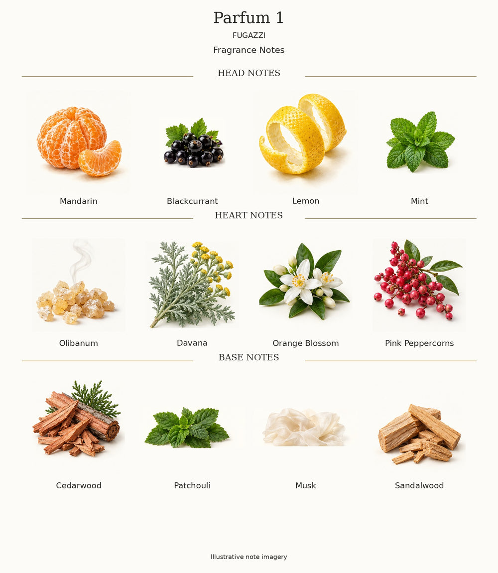 Parfum 1 by FUGAZZI — complete fragrance notes