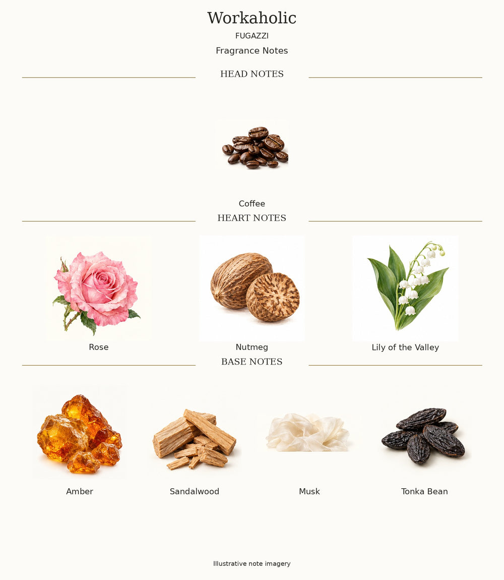 Workaholic by FUGAZZI — complete fragrance notes
