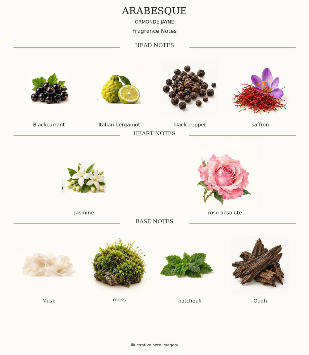 Arabesque complete illustrated fragrance notes