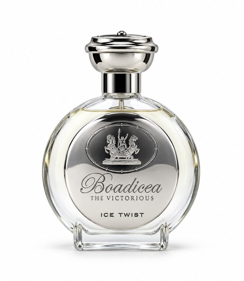 ICE TWIST by BOADICEA THE VICTORIOUS — authentic original perfume bottle on pure white