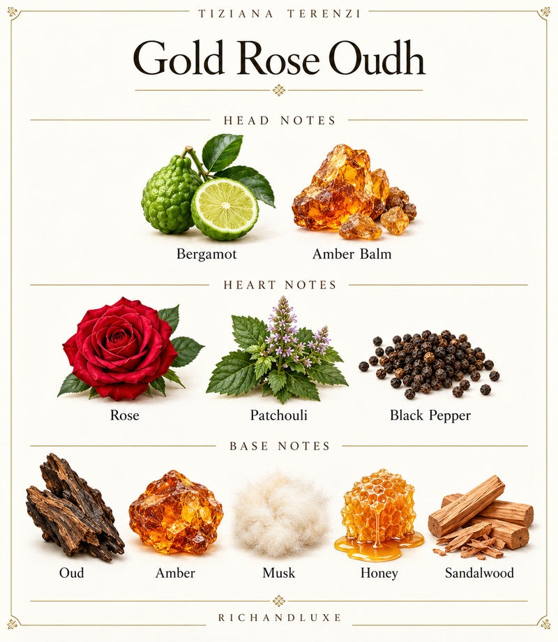 Gold Rose Oudh by Tiziana Terenzi — complete fragrance notes