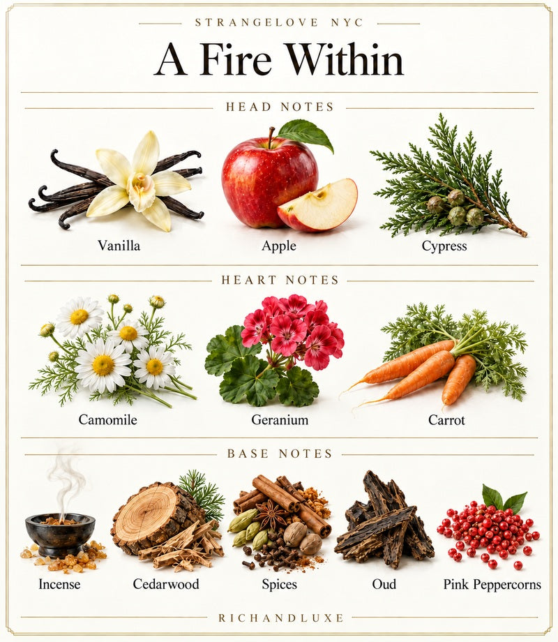 A Fire Within by Strangelove NYC — complete fragrance notes