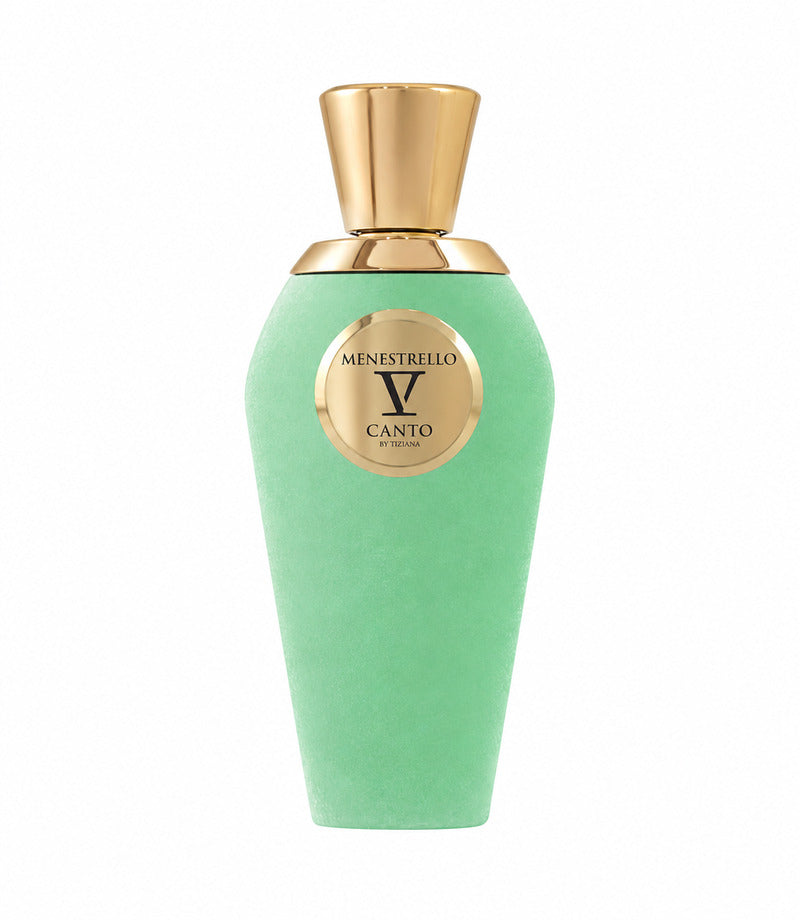 V Canto Menestrello perfume bottle on pure white