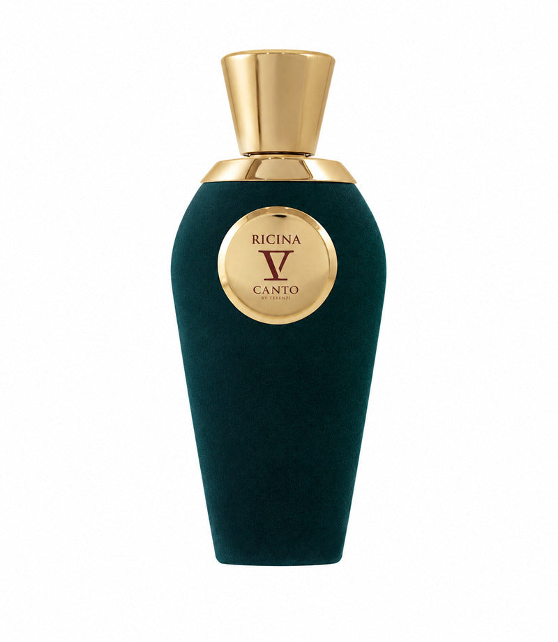 V Canto Ricina perfume bottle on pure white