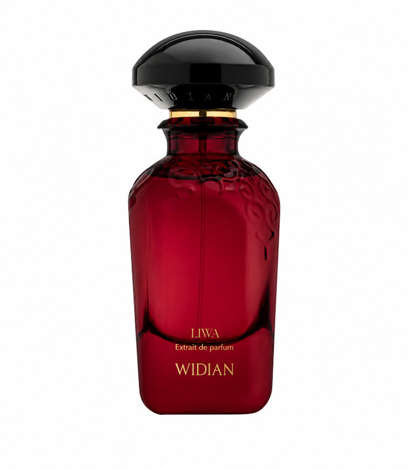 Widian Liwa perfume bottle on pure white