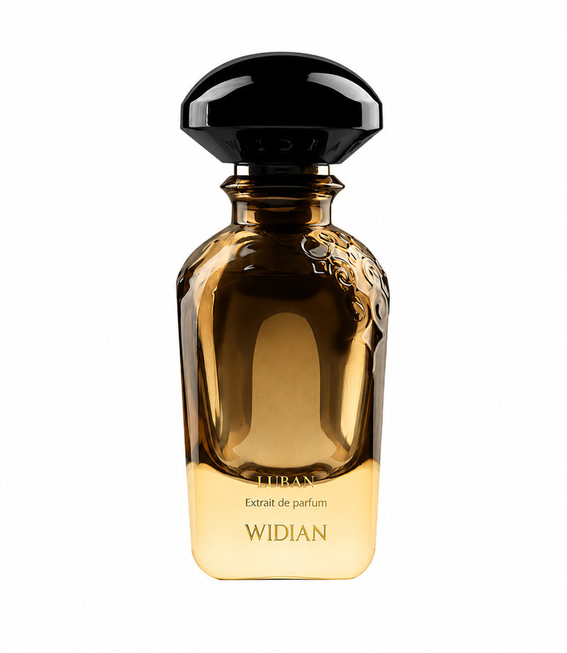 Widian Luban perfume bottle on pure white