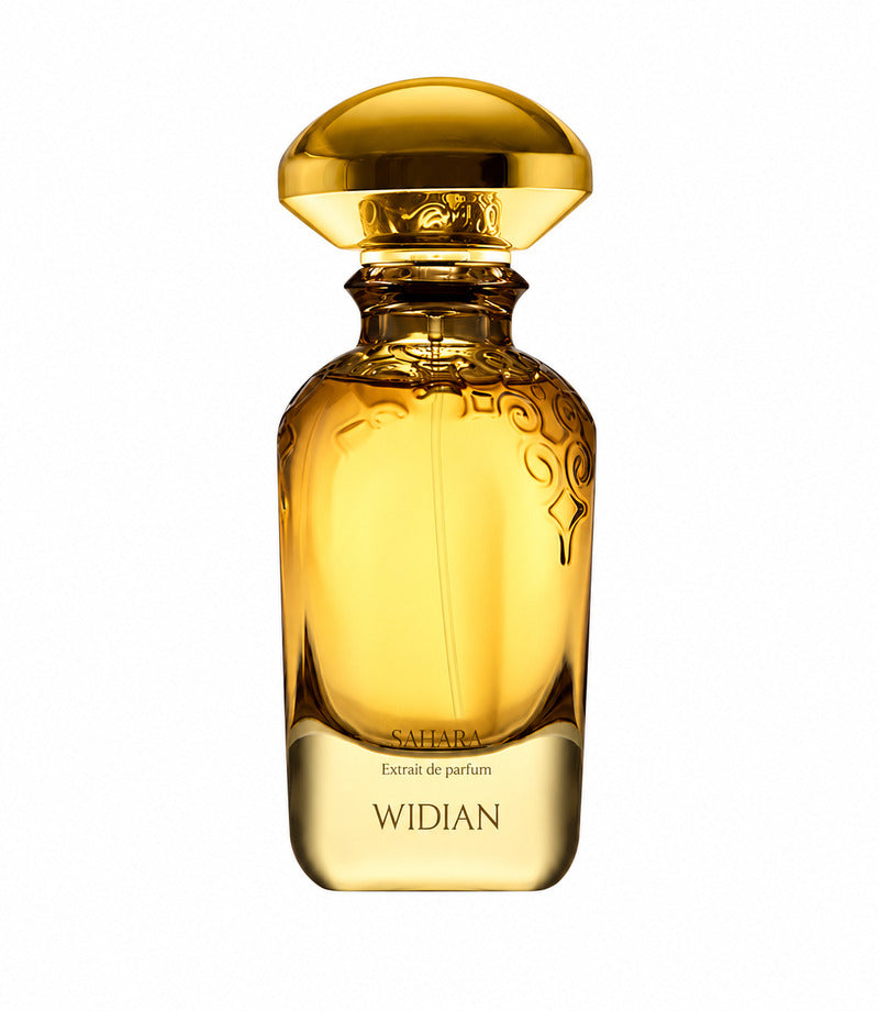 Widian Sahara perfume bottle on pure white