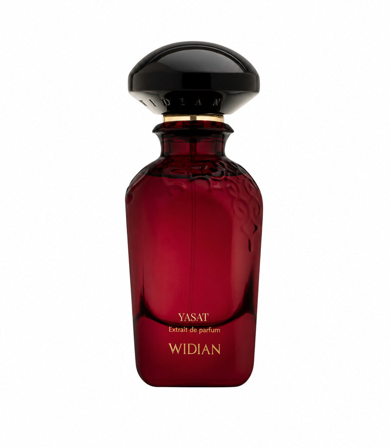 Widian Yasat perfume bottle on pure white