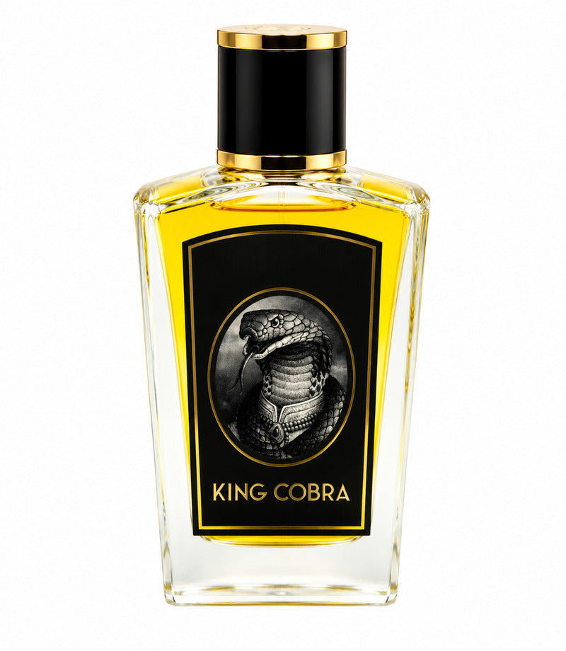 Zoologist King Cobra perfume bottle on pure white