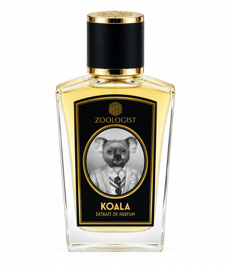 Zoologist Koala perfume bottle on pure white