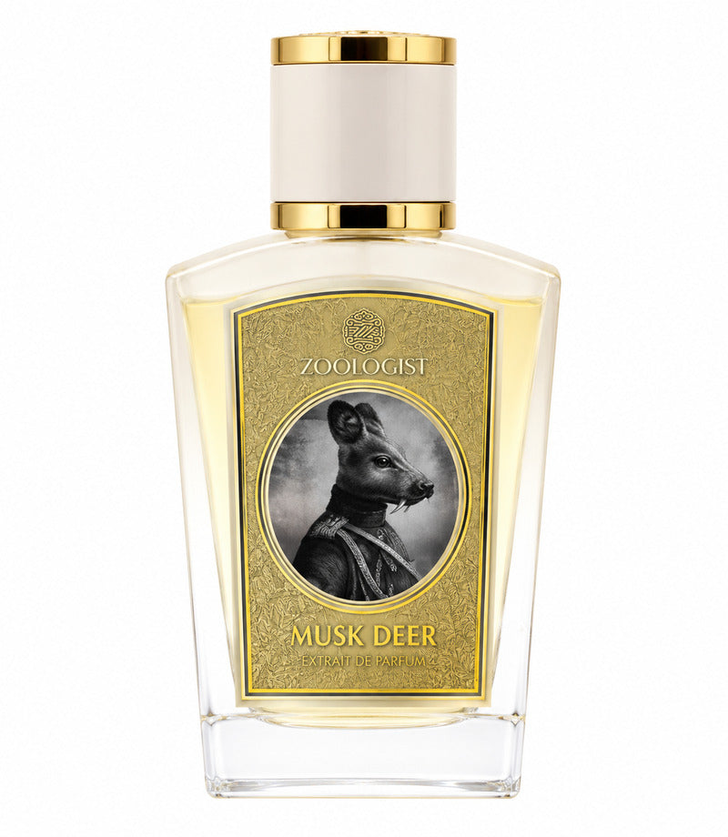 Zoologist Musk Deer perfume bottle on pure white