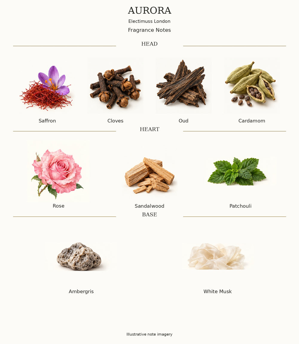 AURORA by Electimuss London — complete fragrance notes